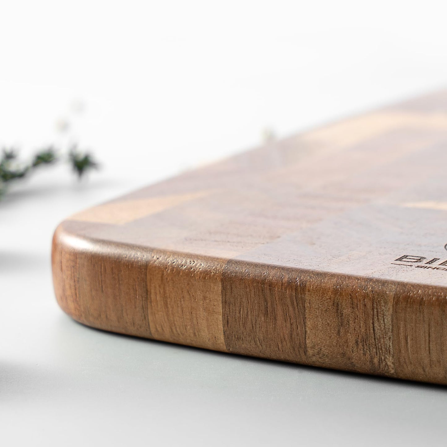 Wood Cutting Board Butcher Block, Wooden Chopping Board Handles Meat Cheese Charcuterie Board, Ideal for Chopping, Slicing, and Dicing 14 x 9 Inch