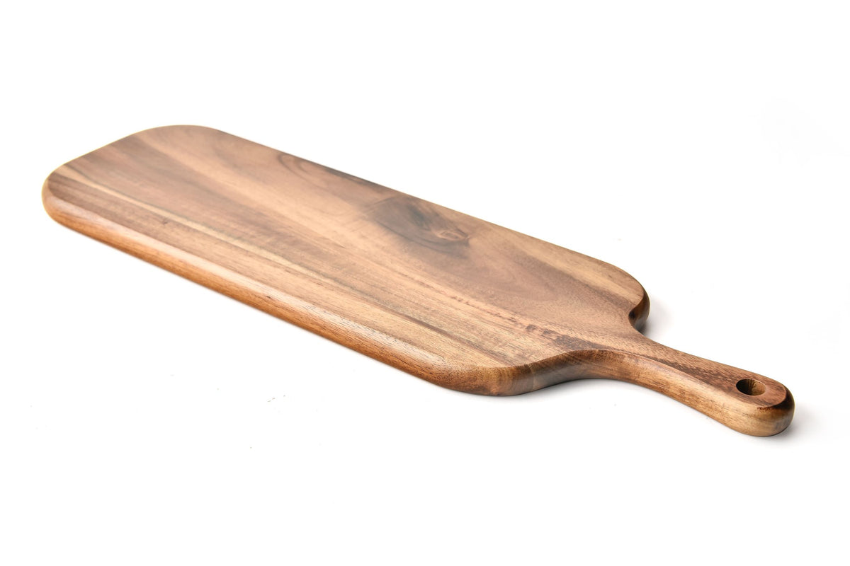 JF JAMES.F Wood Cutting Board with Handle, Long Acacia Serving Board Wooden  Cheese Board Charcuterie Boards Wood Board for Food Bread Fruit
