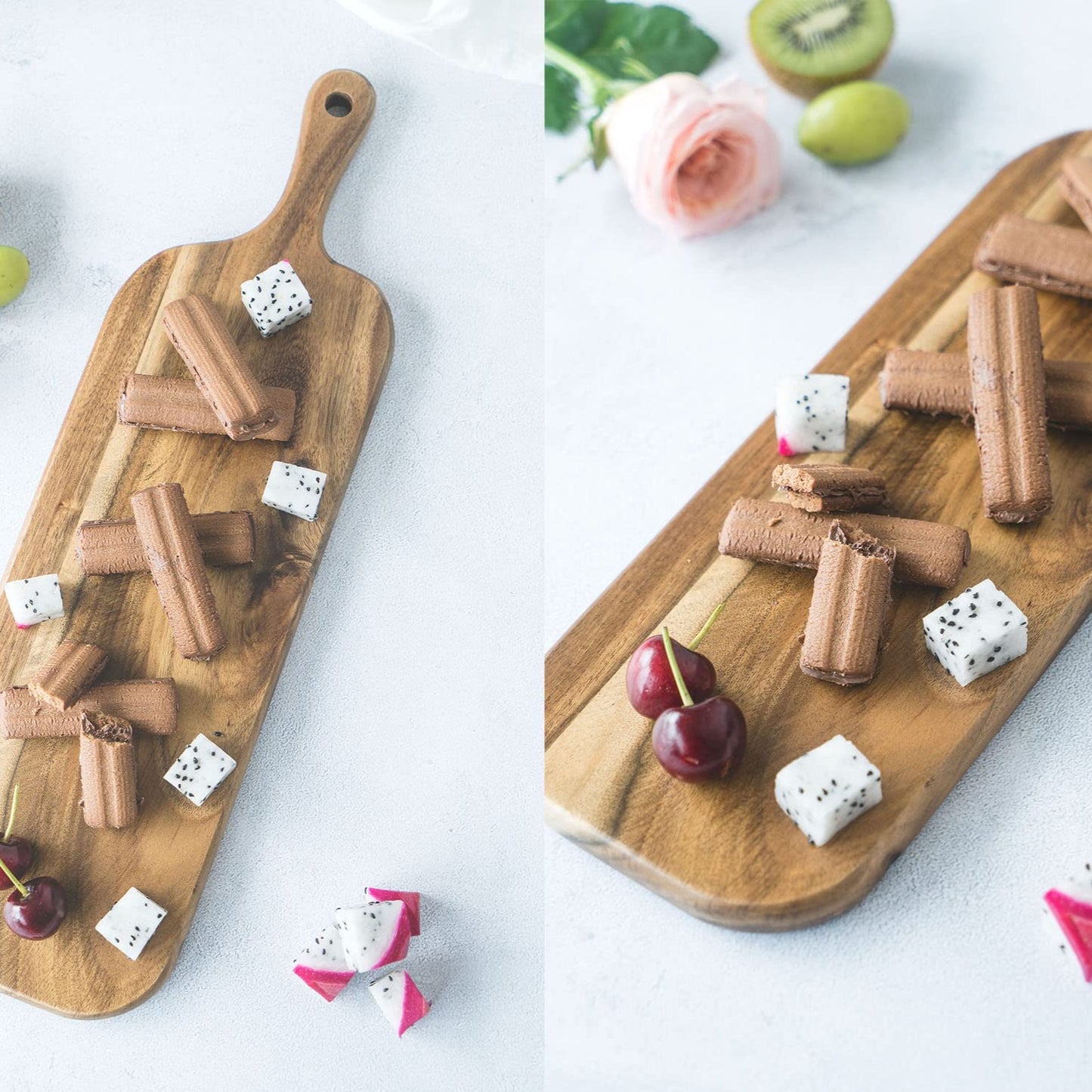 Long Wooden Charcuterie Board Paddle Cheese Board Serving Board 16' x 4.7' Inch