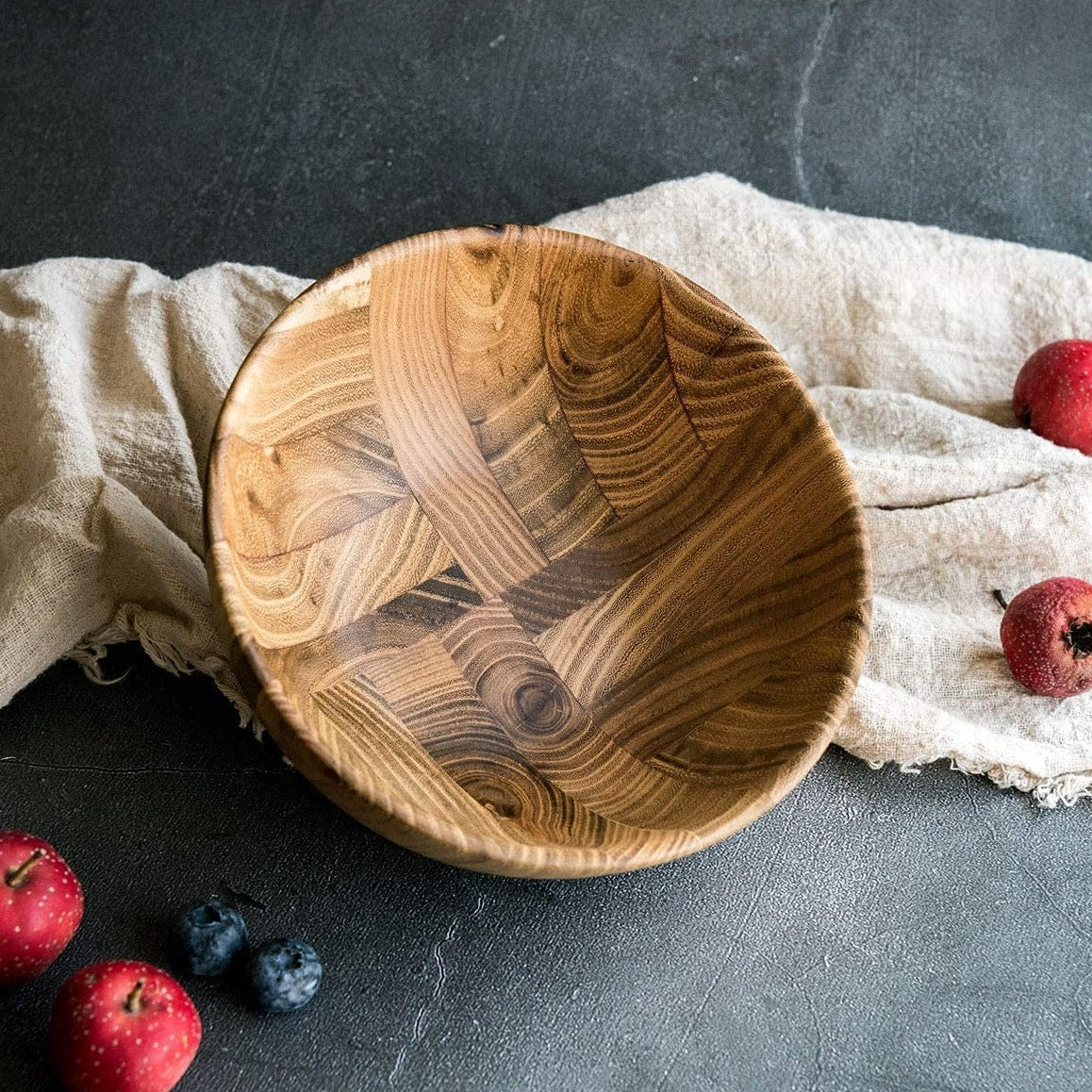 Max 50% off - Teak Wood Natural Grain Bowl Serving Bowl for Fruit Salad, Single Bowl