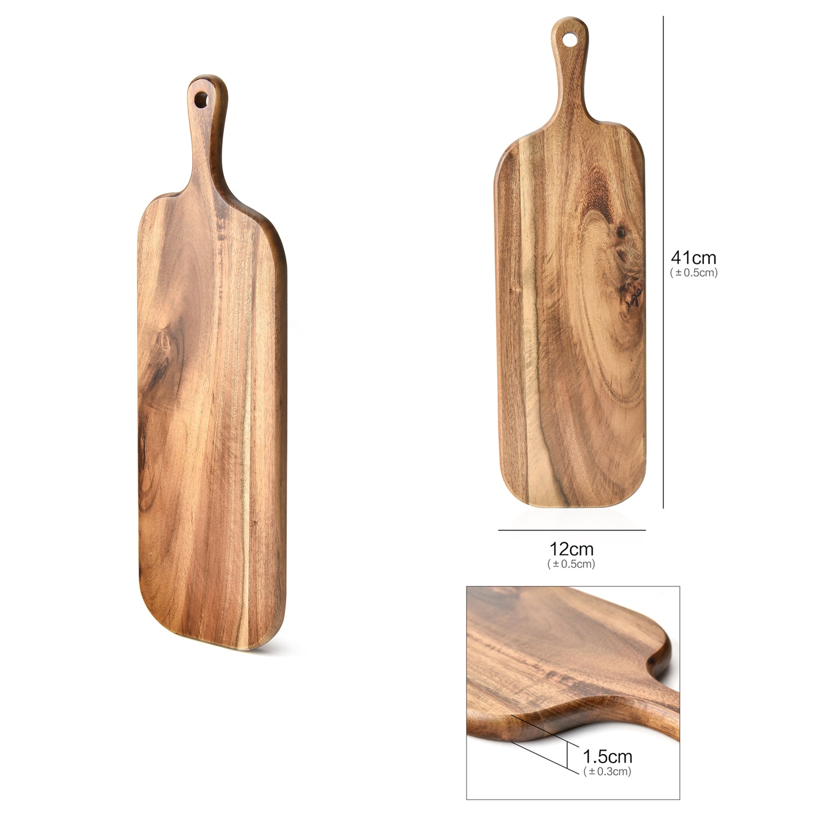 Long Wooden Charcuterie Board Paddle Cheese Board Serving Board 16' x 4.7' Inch