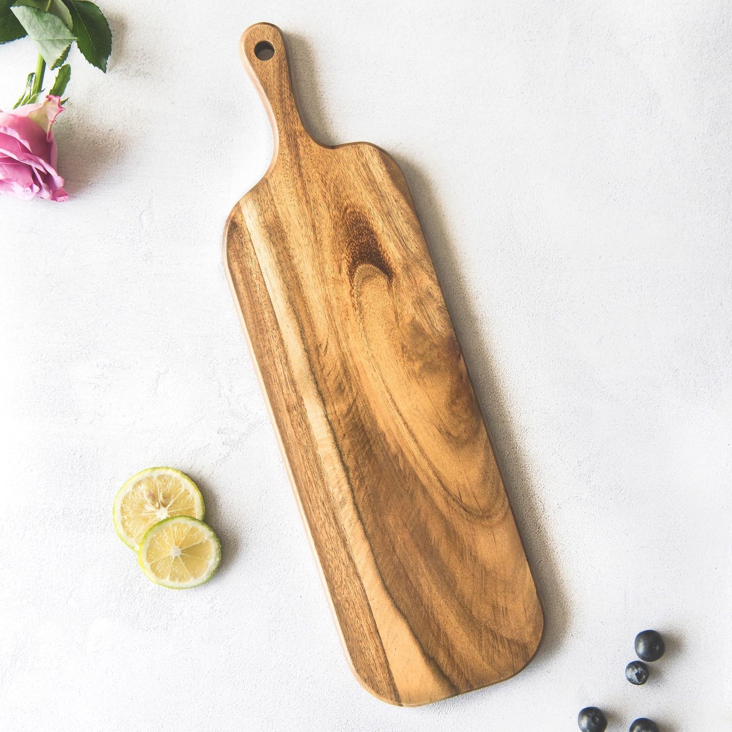Long Wooden Charcuterie Board Paddle Cheese Board Serving Board 16' x 4.7' Inch