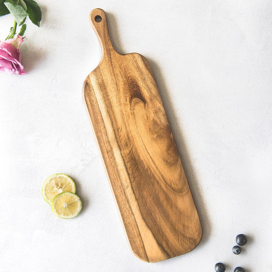 Long Wooden Charcuterie Board Paddle Cheese Board Serving Board 16' x 4.7' Inch