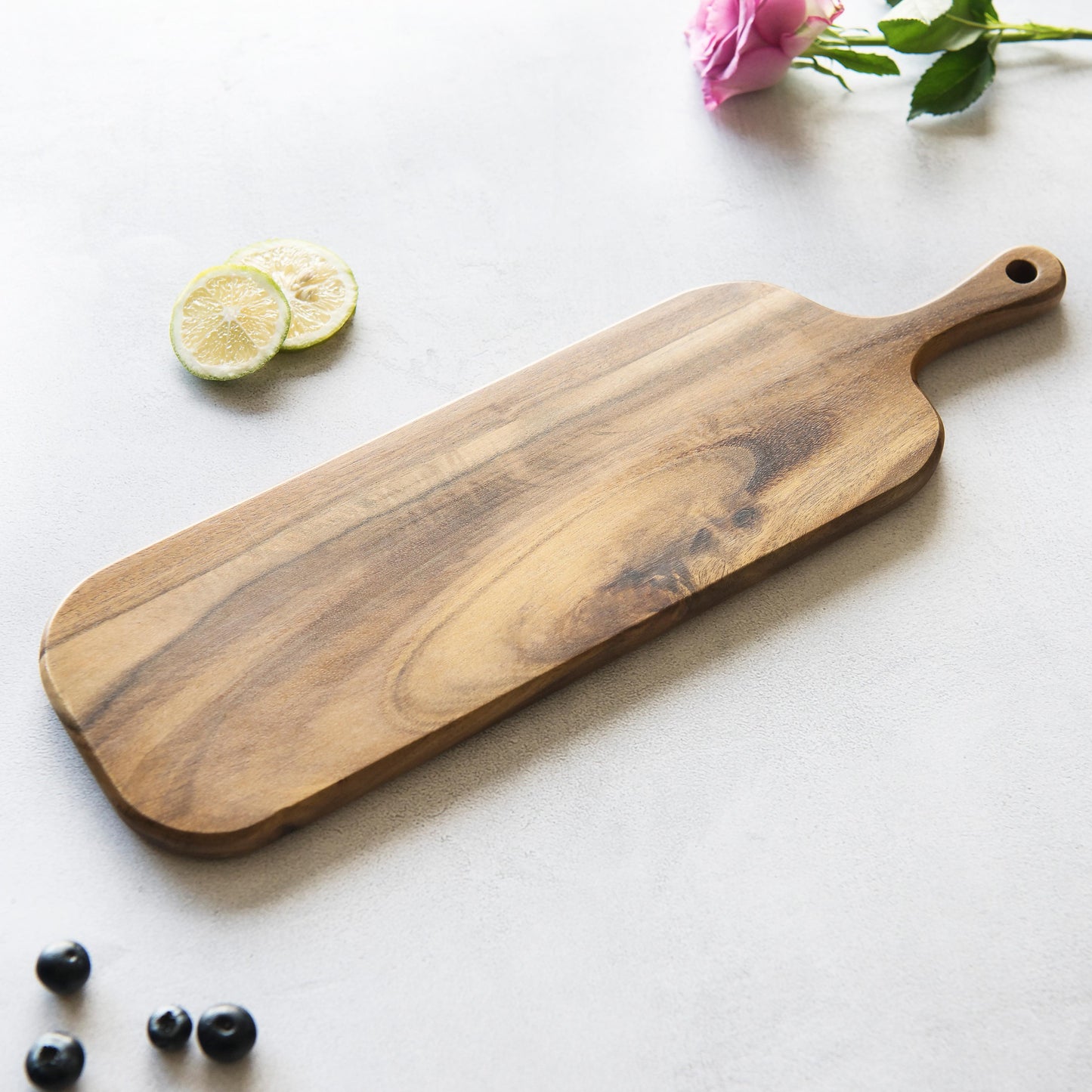Long Wooden Charcuterie Board Paddle Cheese Board Serving Board 16' x 4.7' Inch