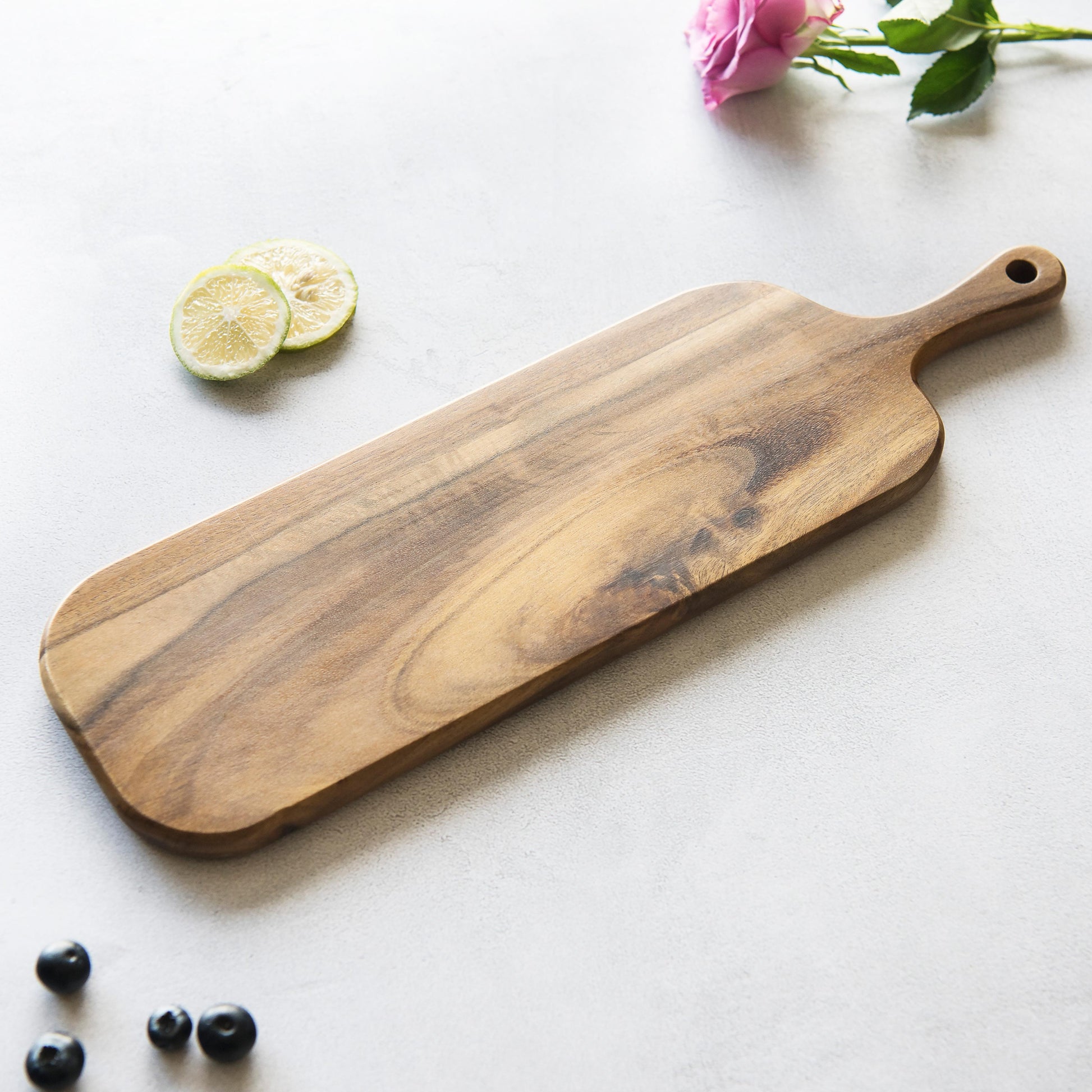 Long Wooden Charcuterie Board Paddle Cheese Board Serving Board 16' x 4.7' Inch