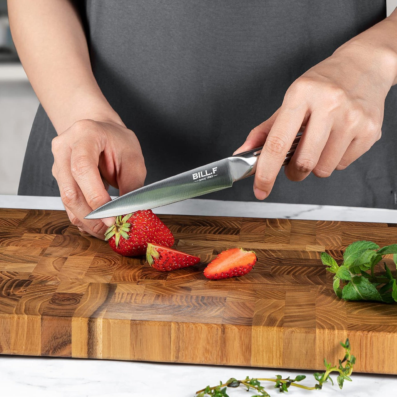 6-Piece Kitchen Knives German Stainless Steel Kitchen Knife Block Set
