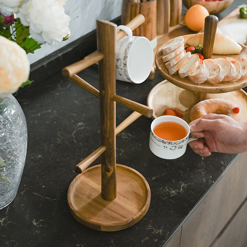 Kitchen Coffee Mug Holder Tree Coffee Cup Dryer with 6 Hooks