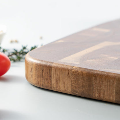 Wood Cutting Board Butcher Block, Wooden Chopping Board Handles Meat Cheese Charcuterie Board, Ideal for Chopping, Slicing, and Dicing 15.7 x 11 Inch