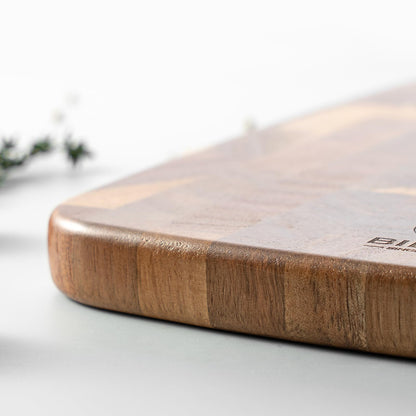 Wood Cutting Board Butcher Block, Wooden Chopping Board Handles Meat Cheese Charcuterie Board, Ideal for Chopping, Slicing, and Dicing 14 x 9 Inch