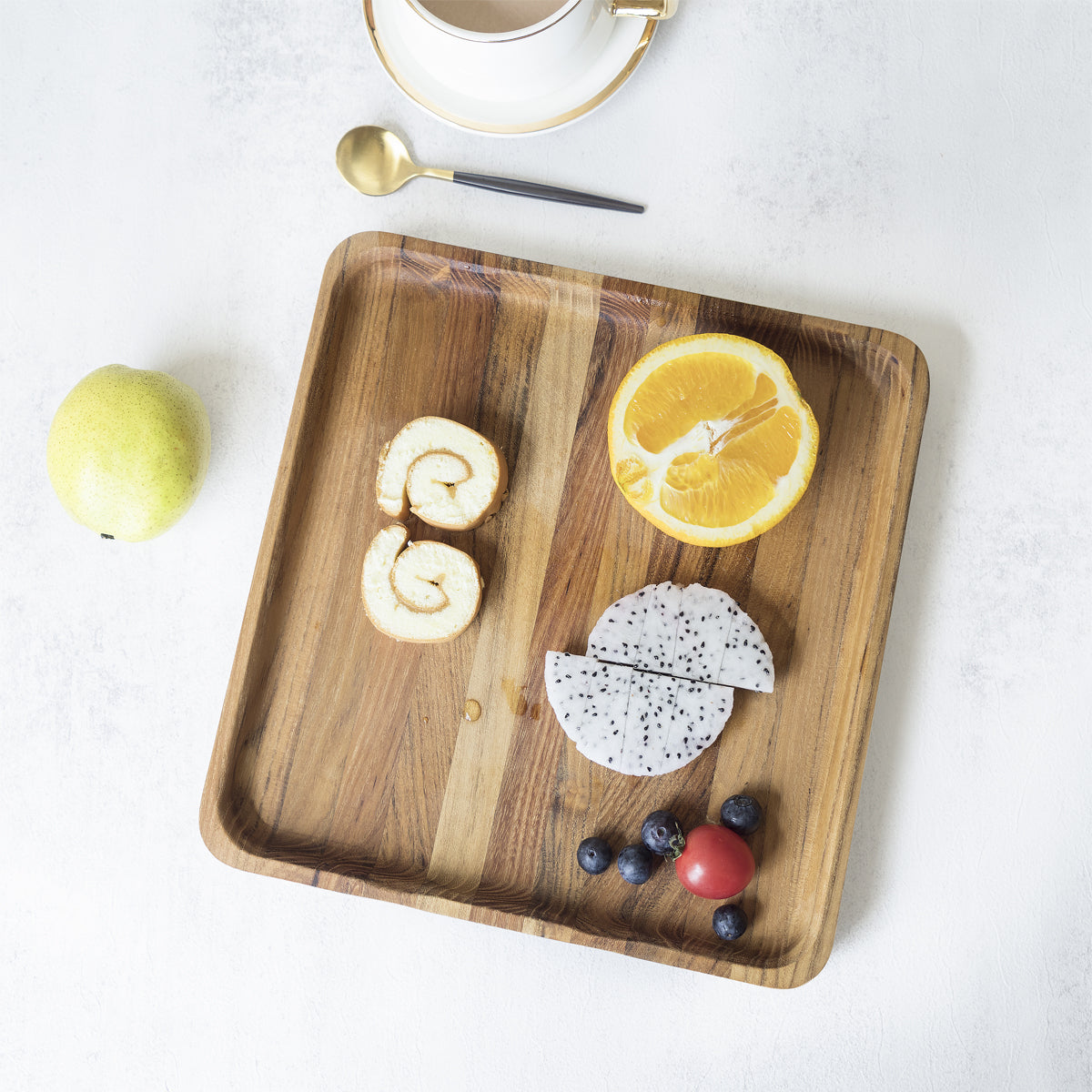 Max 50% off - Rectangular Wooden Tray Cheese Plates Teak Platter for Food Party