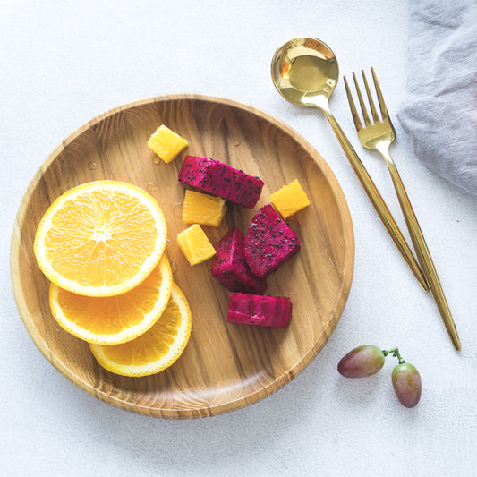 Max 50% off - Round Wooden Tray Serving Platters for Tea Set Fruits Candies Food Home Decoration