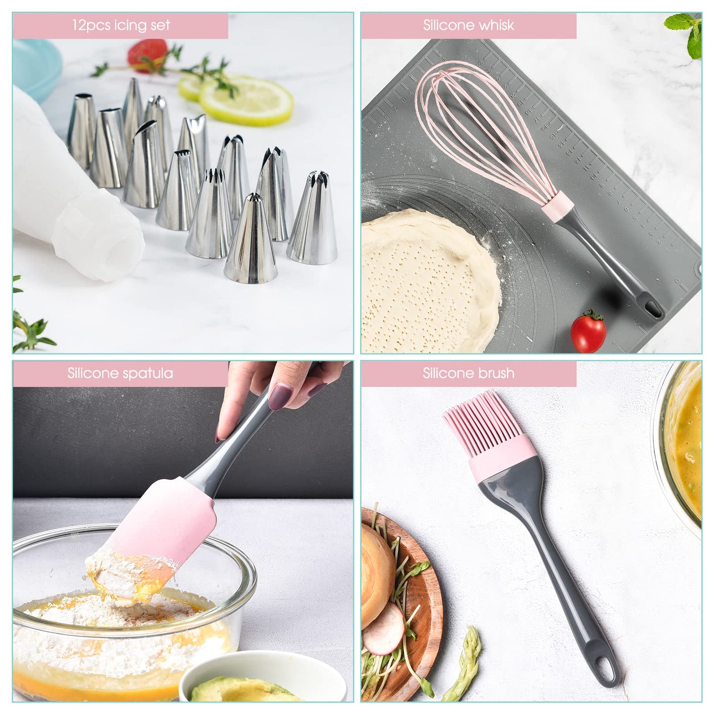Max 50% off - 36 PCS Baking Utensils Set Baking Set for Kids Teens Adult Beginner
