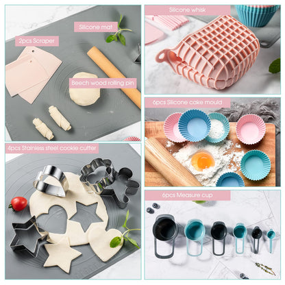 Max 50% off - 36 PCS Baking Utensils Set Baking Set for Kids Teens Adult Beginner