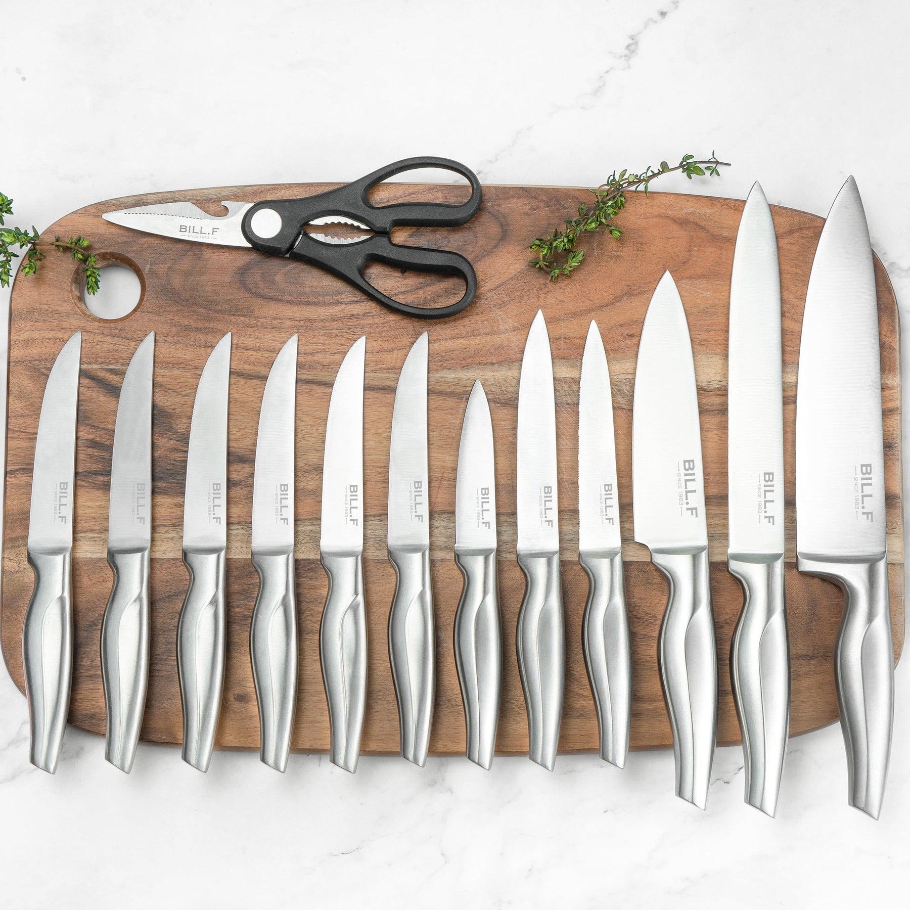 Bill.F® 16-pc German Stainless Steel Cutlery Block Set Kitchen