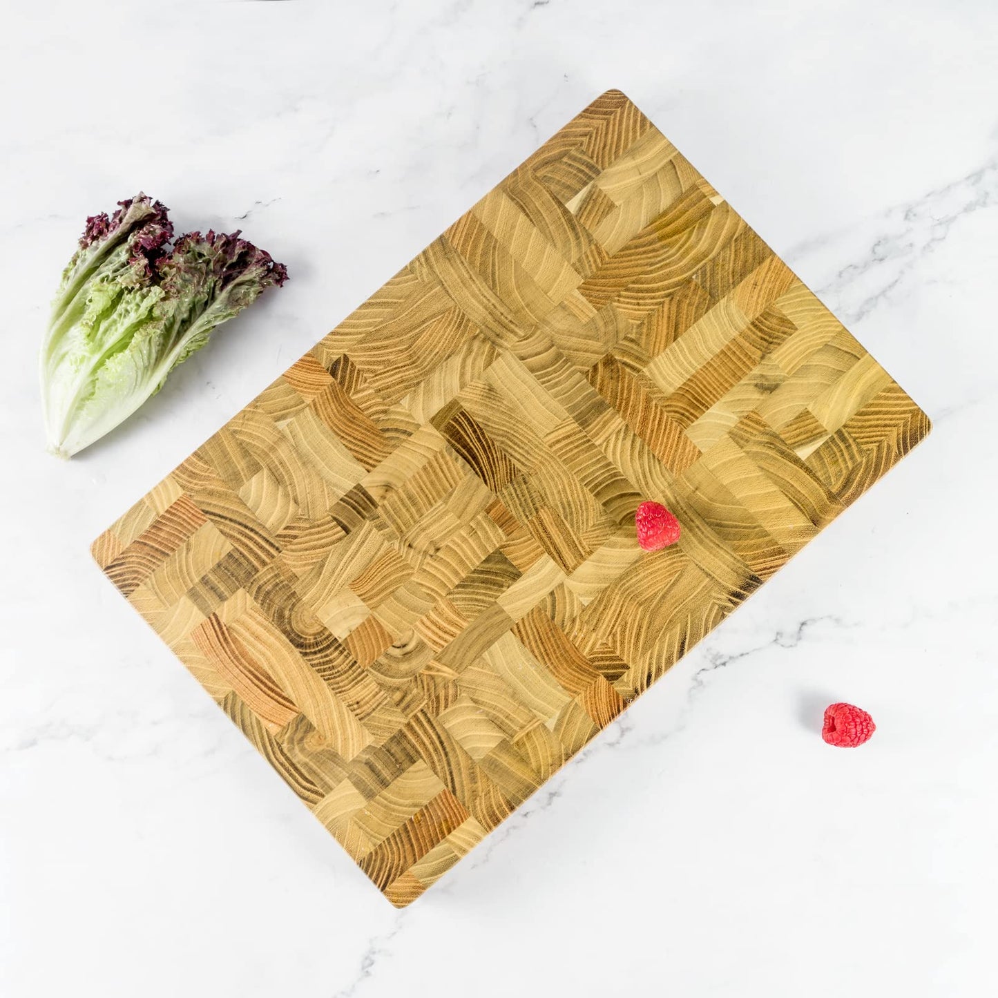 Wood Cutting Board End Grain Chopping Butcher Block for Kitchen