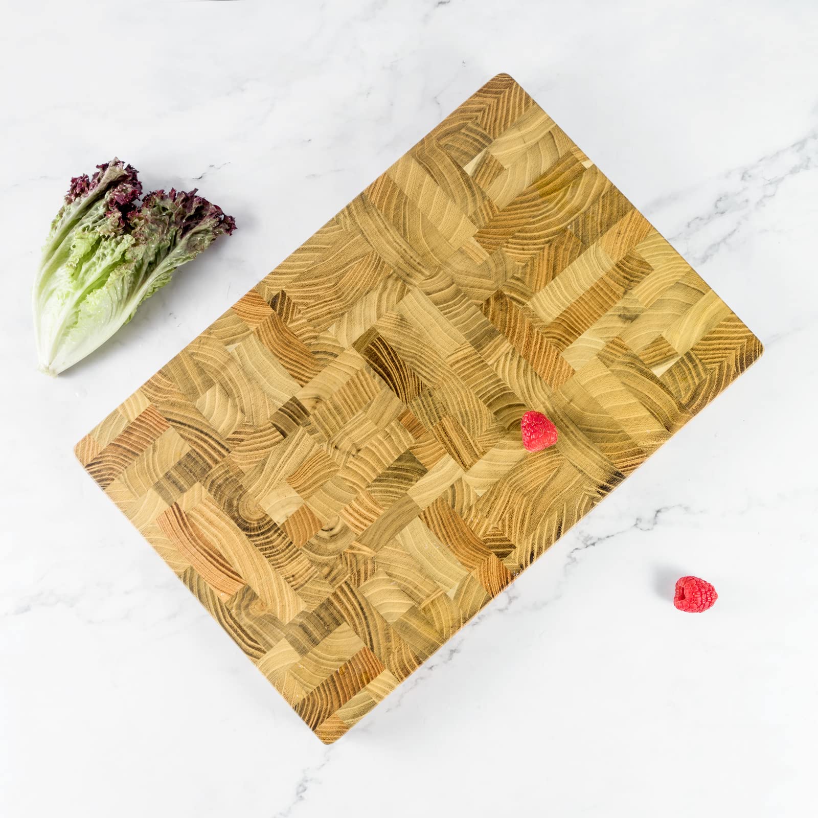 Wood Cutting Board End Grain Chopping Butcher Block for Kitchen